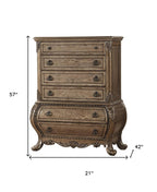 41" Brown Solid Wood 11 Combo Dresser