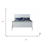 King Silver Sleigh Bed