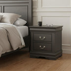 24" Platinum Two Drawers Nightstand