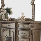 42" Brown Solid Wood Nine Drawer Combo Dresser