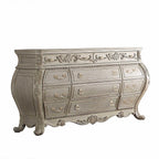 21" Cream Solid Wood Six Drawer