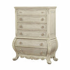21" Cream Solid Wood Six Drawer