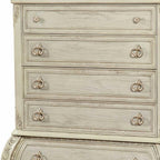 21" Cream Solid Wood Six Drawer