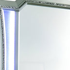 38" Champagne Abstract Wood Framed Mounted Dresser Mirror