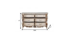 72" Beige Solid Wood Six Drawer Double Dresser