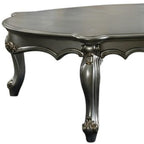 47" Platinum Solid Wood Free Form Coffee Table