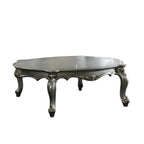 47" Platinum Solid Wood Free Form Coffee Table