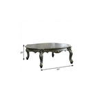 47" Platinum Solid Wood Free Form Coffee Table