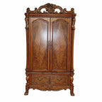 82" Brown Wood Accent Cabinet With Two Doors