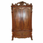 82" Brown Wood Accent Cabinet With Two Doors