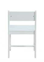 White Wood Stationary Desk Chair