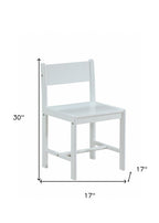 White Wood Stationary Desk Chair