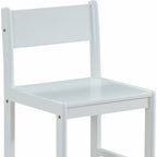 White Wood Stationary Desk Chair