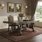 46" Platinum Solid Wood Trestle Base Dining Table