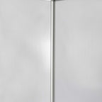 71" White Iron Folding Three Panel Screen Room Divider