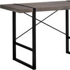 49" Taupe and Black Computer Desk