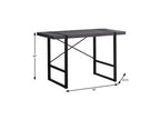 49" Gray and Black Computer Desk