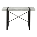 49" Gray and Black Computer Desk
