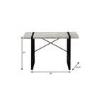 49" Gray and Black Computer Desk