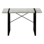 49" Gray and Black Computer Desk