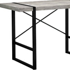 49" Gray and Black Computer Desk