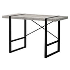 49" Gray and Black Computer Desk