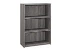 Gray Wood Adjustable Three Tier Bookcase