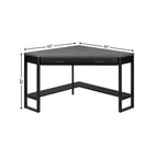 42" Gray and Black Corner Computer Desk