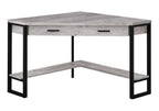 42" Gray and Black Corner Computer Desk