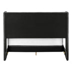 Solid Wood Queen Tufted Gray Upholstered Velvet Bed With Nailhead Trim