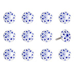 1.5" X 1.5" X 1.5" Ceramic Metal Multicolor 12 Pack Knob