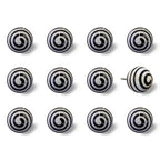 1.5" X 1.5" X 1.5" Ceramic Metal Multicolor 12 Pack Knob