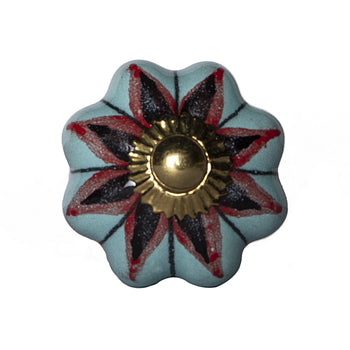 1.5" X 1.5" X 1.5" Ceramic Metal Multicolor 12 Pack Knob