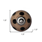 Set of Twelve Brown And Black Geometric Ceramic Drawer Pull Knobs