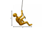 6" X 3" Gold Resin Climbing Man Hanging Dimensional Sculpture