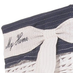 Set of Five Blue And White Rattan Basket