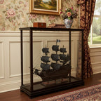 34" Black Glass Standard Display Stand