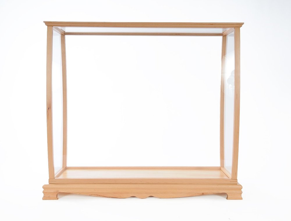 13" Brown Wood Square Display Cabinet