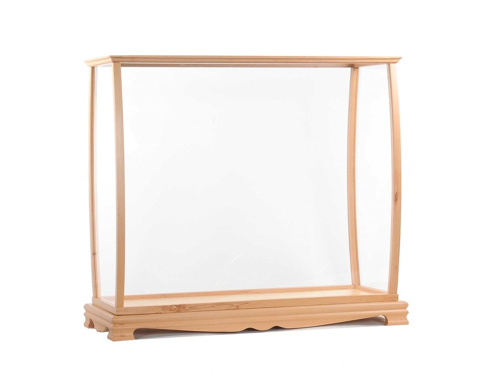 13" Brown Wood Square Display Cabinet