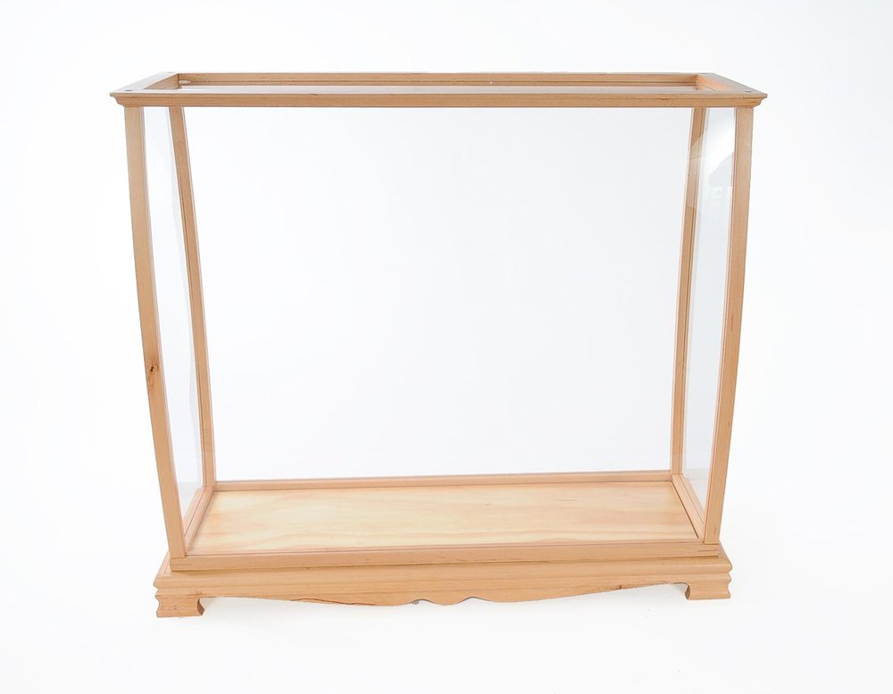 13" Brown Wood Square Display Cabinet