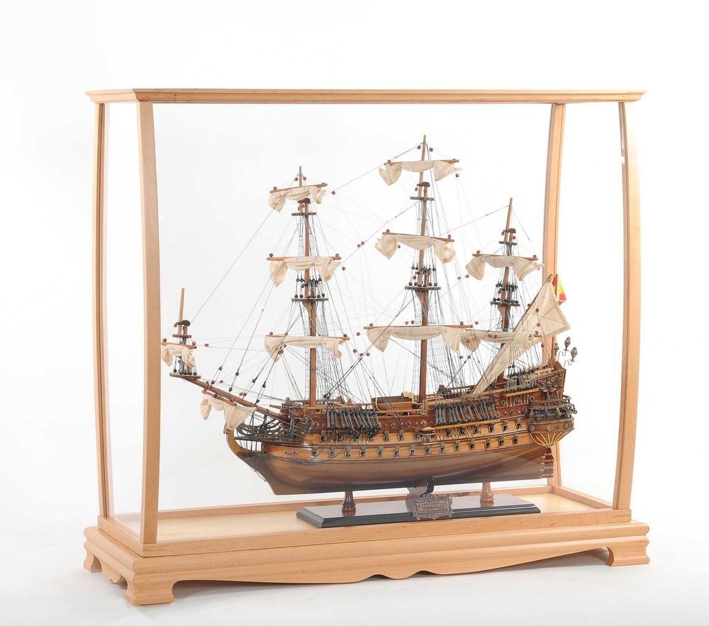 13" Brown Wood Square Display Cabinet