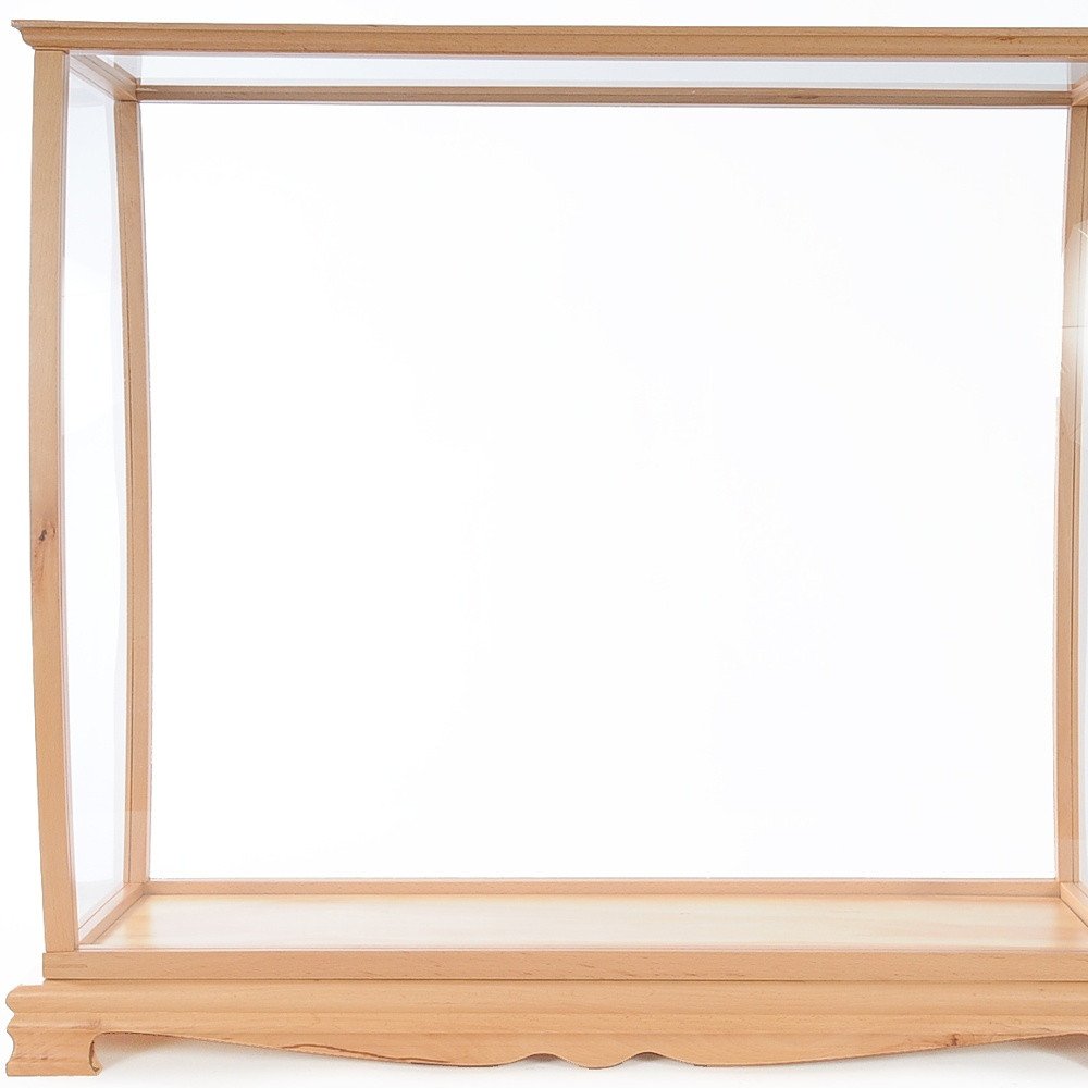 13" Brown Wood Square Display Cabinet