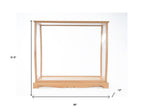 13" Brown Wood Square Display Cabinet
