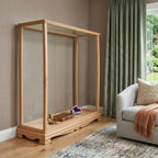 13" Brown Wood Square Display Cabinet