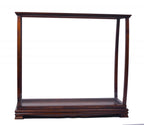 13" Dark Brown And Clear Glass Standard Display Stand
