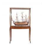 15" Brown And Clear Glass Standard Display Stand