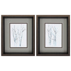 10" X 12" Brushed Silver Frame Aquarelle Birches (Set Of 2)