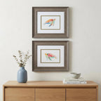 Set of Two Red and Blue Turtle Framed Wall Art