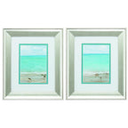 11" X 13" Brushed Silver Frame Sunday At The Shore (Set Of 2)