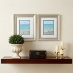 11" X 13" Brushed Silver Frame Sunday At The Shore (Set Of 2)